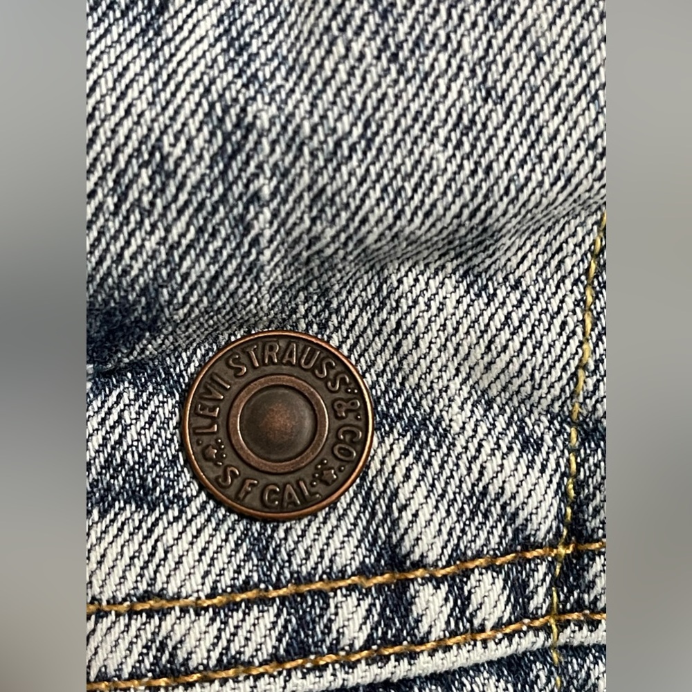 Signature by Levi Strauss Sherpa Light Denim Jean Jacket Size Small - Picture 6 of 11